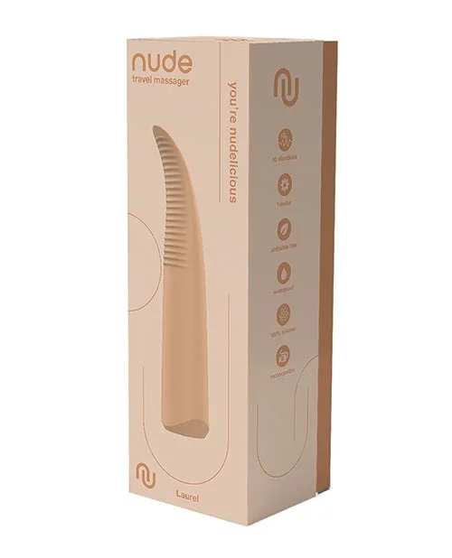 NUDE Laurel Rechargeable Travel Massager – Tan