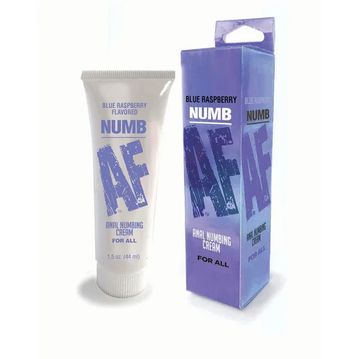 Numb AF – Blue Raspberry – Blue Raspberry Flavoured Anal Numbing Cream – 44 ml Tube