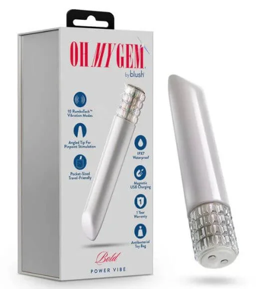 Oh My Gem Bold Rechargeable Bullet Vibrator – Diamond