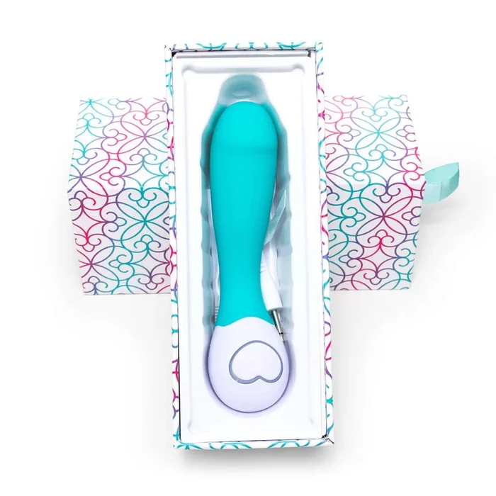 OhMiBod Lovelife Cuddle Mini 7-function Silicone Rechargeable G-Spot Vibrator Turquoise Blue
