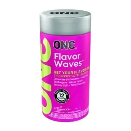 ONE Flavor Waves 12 Count Flavored Latex Condoms