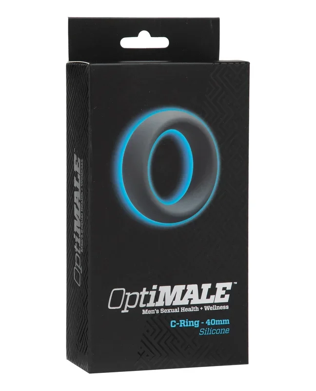 OptiMale C Ring Thick 40mm Slate Silicone Cock Ring For Strong Erections