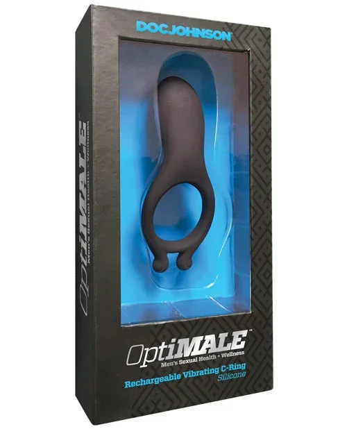 OptiMale Rechargeable Vibrating C Ring – Black