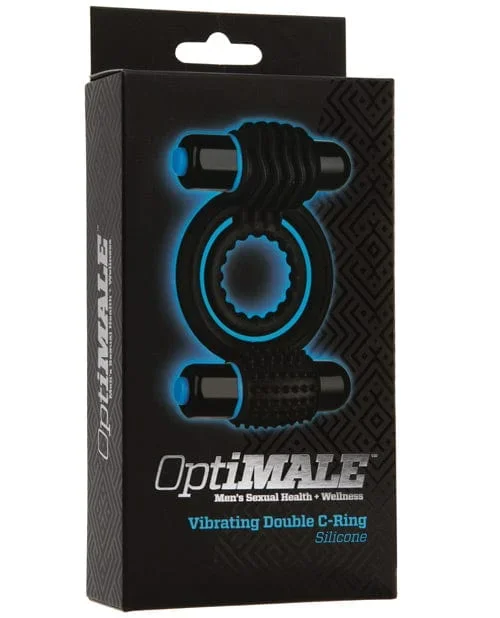 OptiMALE Vibrating Double C Ring – Black