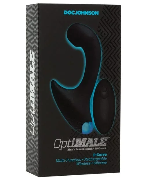 OptiMALE Vibrating P Massager with Wireless Remote – Black