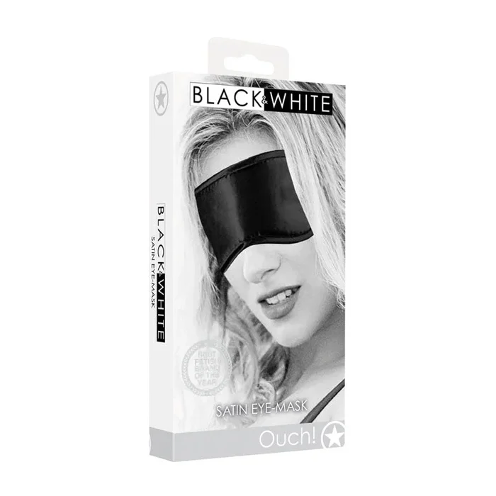 OUCH! Black & White Satin Eye-Mask – Black Eye Restraint
