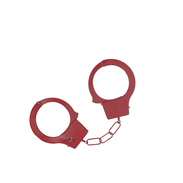 OUCH! Classic Metal Cuffs – Red – Red Restraints