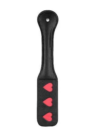 Ouch Paddle Hearts Black