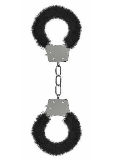 Ouch Pleasure Handcuffs Furry Black