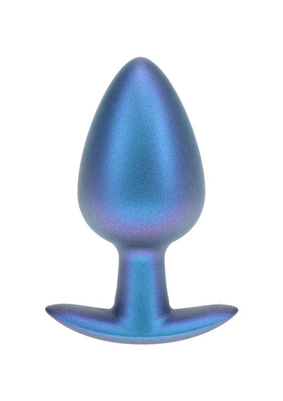 Ouch! Smooth Silicone Anal Plug Large Metallic