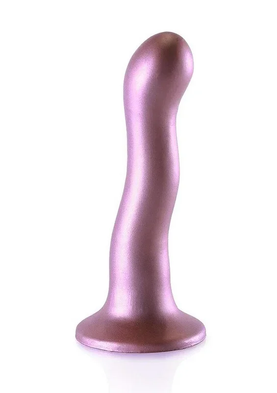 Ouch! Ultra Soft Curvy G-Spot Silicone Dildo 7in – Mettalic