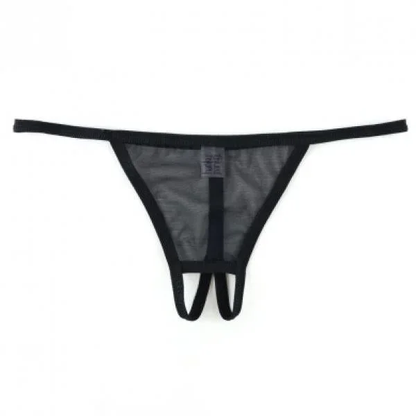 Ouvert Mesh G-String – Black –