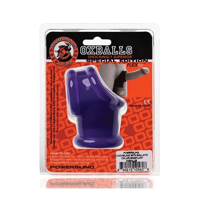 Oxballs Powerballs Cocksling & Ball Stretcher – Eggplant