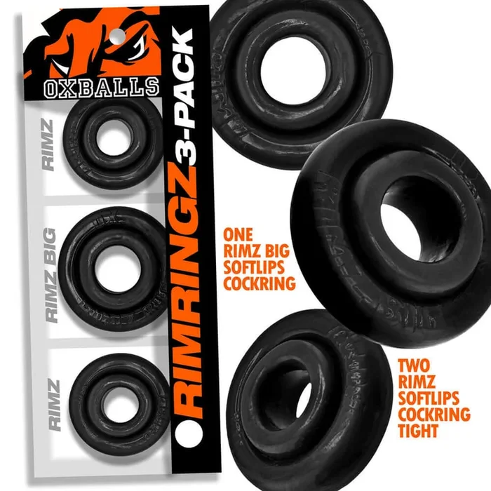 Oxballs Rimringz Multi Size 3 Pack – Black