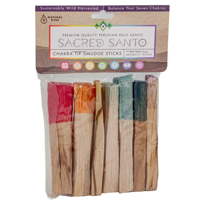 Palo Santo Chakra Sticks – Set of 7