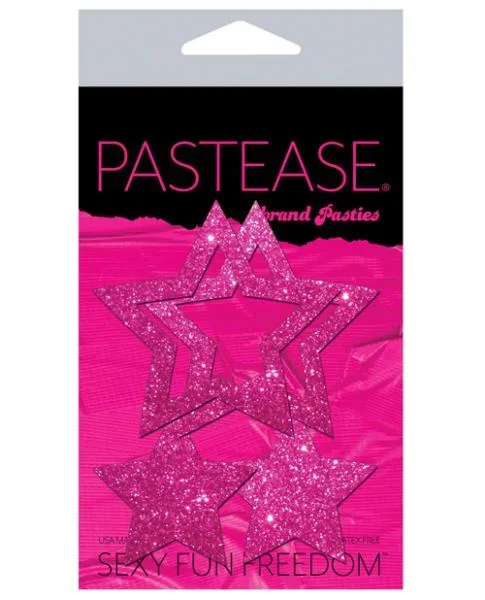 Pastease Glitter Peek a Boob Stars – Hot Pink O/S