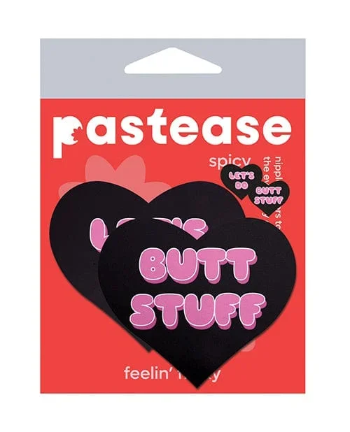 Pastease Premium Heart Let’s Do Butt Stuff – Black/pink O/s