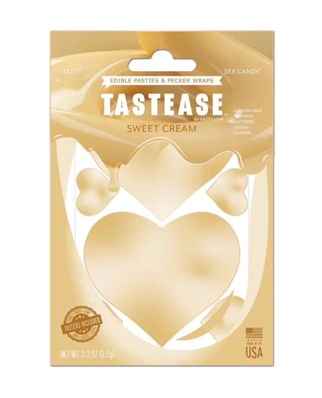 Pastease Tastease TEdible Pasties & Pecker Wraps – Sweet Cream O/S