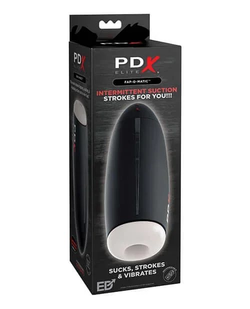 PDX Elite Fap-O-Matic Stroker Rechargeable Masturbator – Black/Vanilla