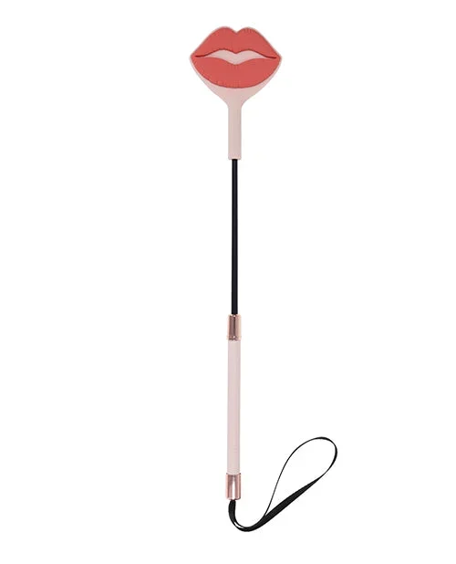Peaches ‘n CreaMe Kiss Crop with Silicone Lip Tip and Faux Leather Handle