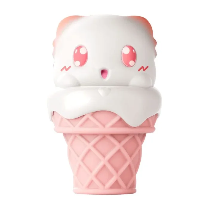 Peachy Bunny Ice Cream Cone Clitoral Suction Heating Vibrator