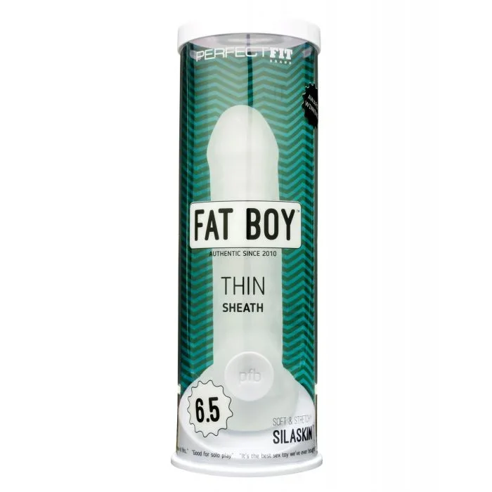 Perfect Fit Fat Boy Thin 6.5 Inch Clear Silicone Sleeve