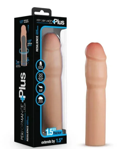 Performance Plus 1.25-Inch Silicone Penis Extender – Beige | Realistic Feel & Dual Density
