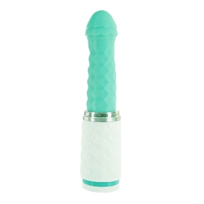 Pillow Talk Feisty Luxurious Thrusting & Vibrating Massager Green White