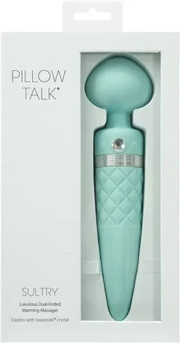 Pillow Talk Sultry Rotating Wand Teal from BMS Enterprise