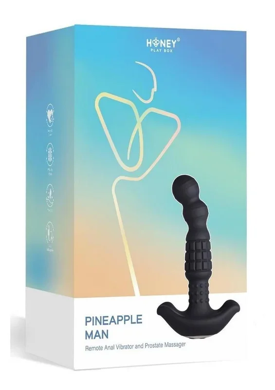 Pineapple Man Rolling Bead Vibrating Rechargeable Silicone Prostate Massager