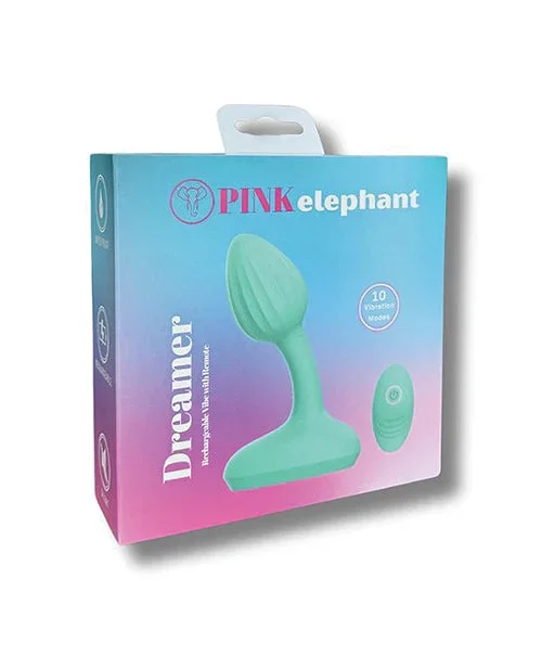 Pink Elephant Dreamer Rechargeable Vibe w/Remote – Aqua