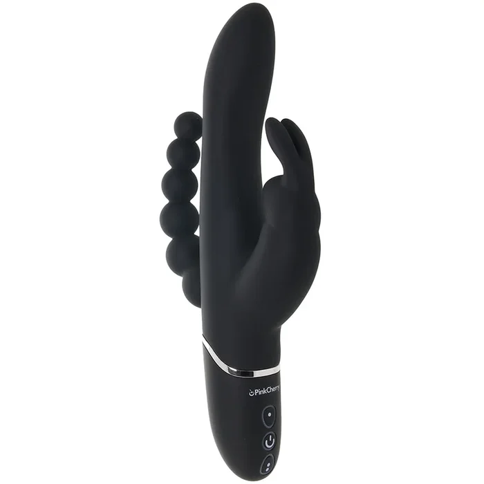 PinkCherry Triple Rabbit Vibe in Black