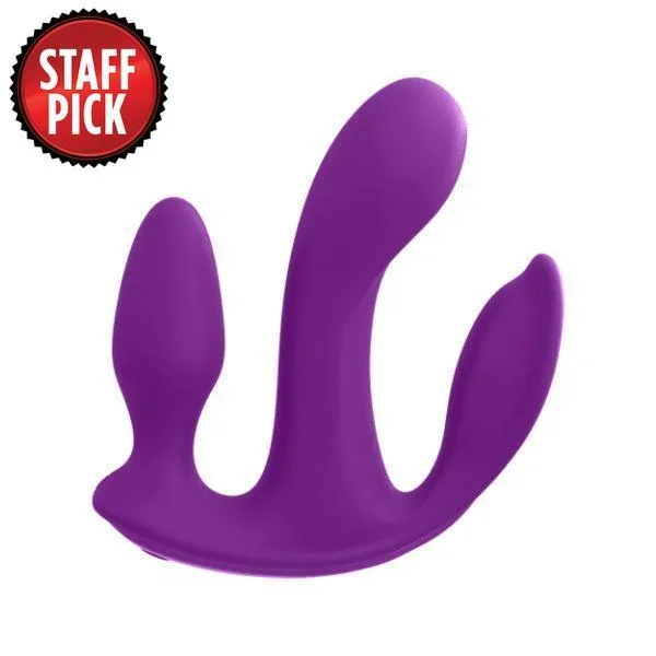 Pipedream 3Some Total Ecstasy Triple Stimulation Silicone Vibrator Purple