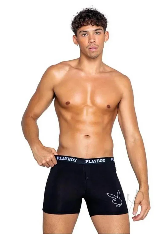 Playboy Mens Tuxedo Classic Boxer XLarge Black