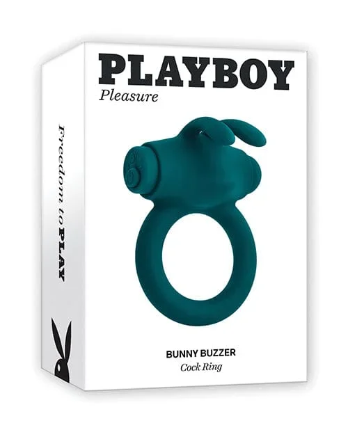 Playboy Pleasure Bunny Buzzer Cock Ring – Deep Teal