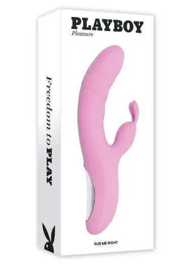 Playboy Rub Me Right Thrusting G-Spot Rabbit Vibrator – Pink