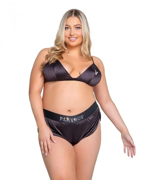 Playboy Sparkling Bunny Two Piece Set – Black –