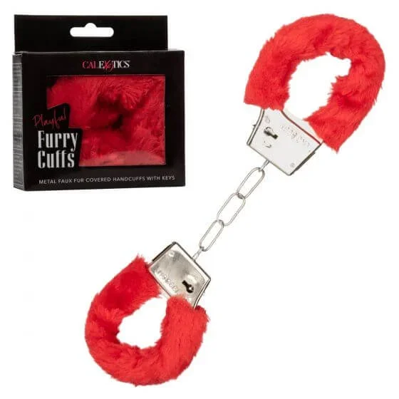 Playful Furry Cuffs – Red