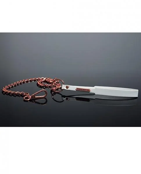 Pleasure Collection Leash – White/Rose Gold