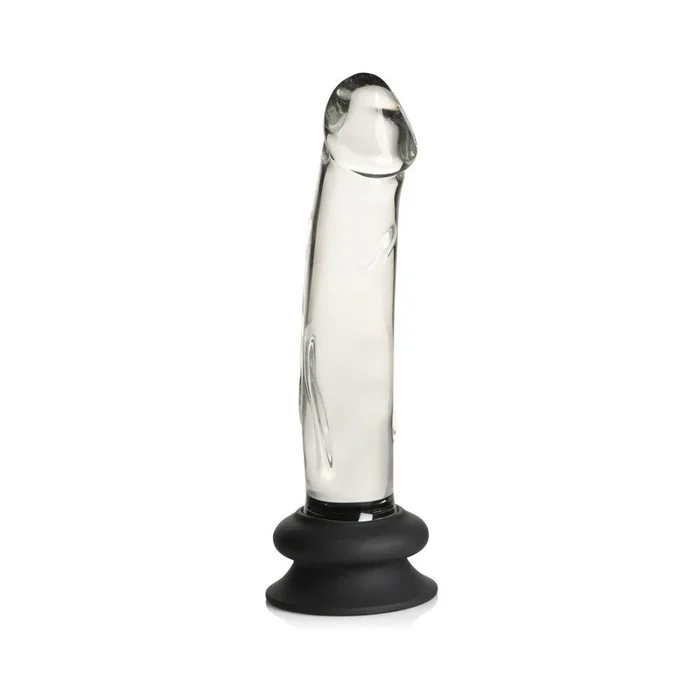 Pleasure Crystals 7.6 In. Glass Dildo With Silicone Base