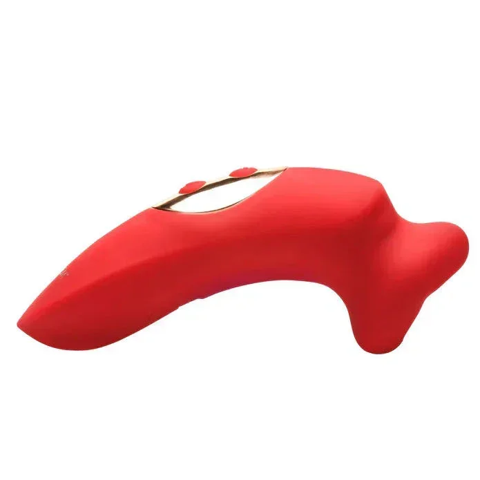Plump Kiss Sucking and Vibrating Clitoral Stimulator – Red
