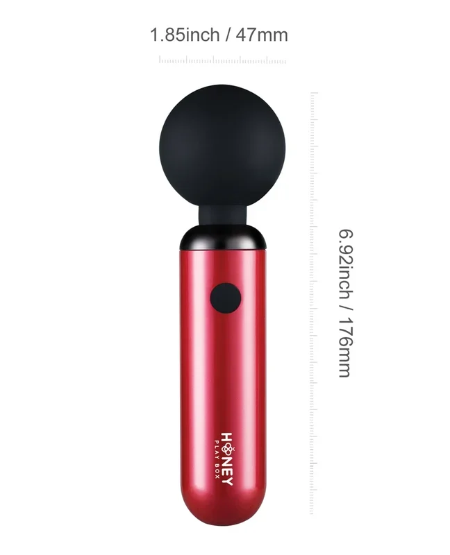 Pomi Wand Clit Tease Vibrating Wand – Deep Rose
