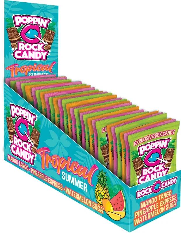 Popping Rock Tropical Summer 36 Pk Display – Mango Tango – Pineapple Express – Watermelon Sugar