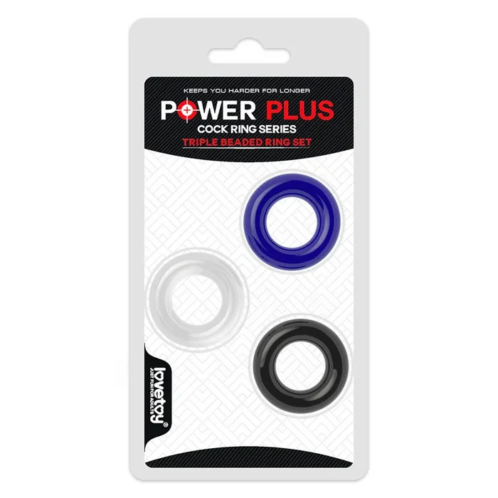 Power Plus Triple Donut Ring Set – Coloured Cock Rings – Set of 3