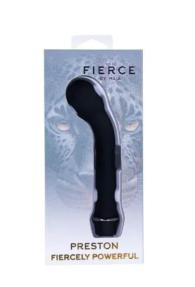 Preston Silicone G-Spot & P-Spot Vibrator – Black | 10 Vibration Modes