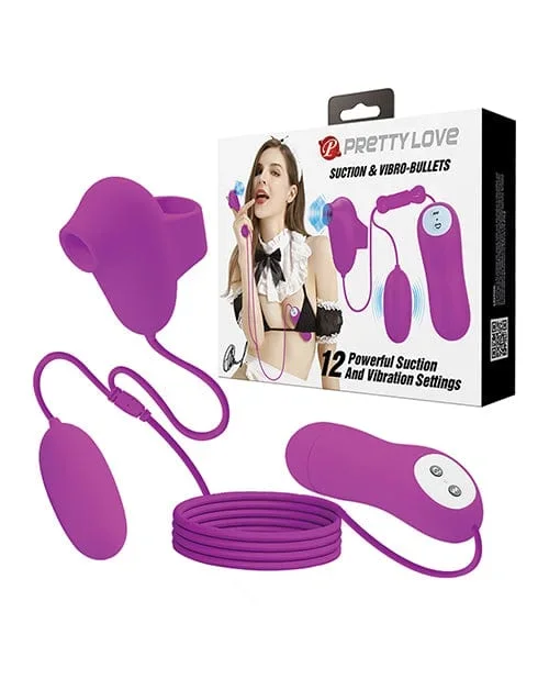 Pretty Love Suction & Vibro Bullets – Fuchsia