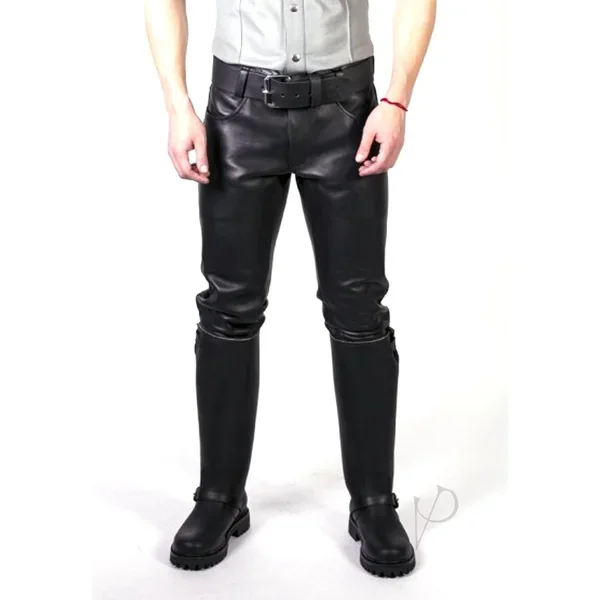 Prowler Red Leather Jeans Blk 38