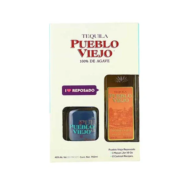 Pueblo Viejo Tequila Reposado Gift Pack