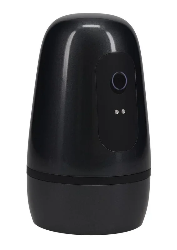 Pumped Vibrobator Pressure Suction 9 Function Vibrating Rechargeable Masturbator – Gun Metal