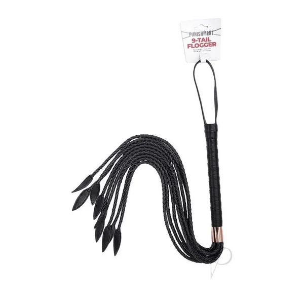 Punishment Braid Tail Flog 9 Rose Gld